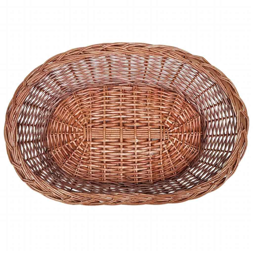 Hundekorb aus Weide Natur 69 cm mit robustem Design, Leichter Tragbarkeit, ideal für kleine Hunde und Katzen, geeignet als gemütlicher Schlafplatz, Liegeplatz oder Kuschelbett