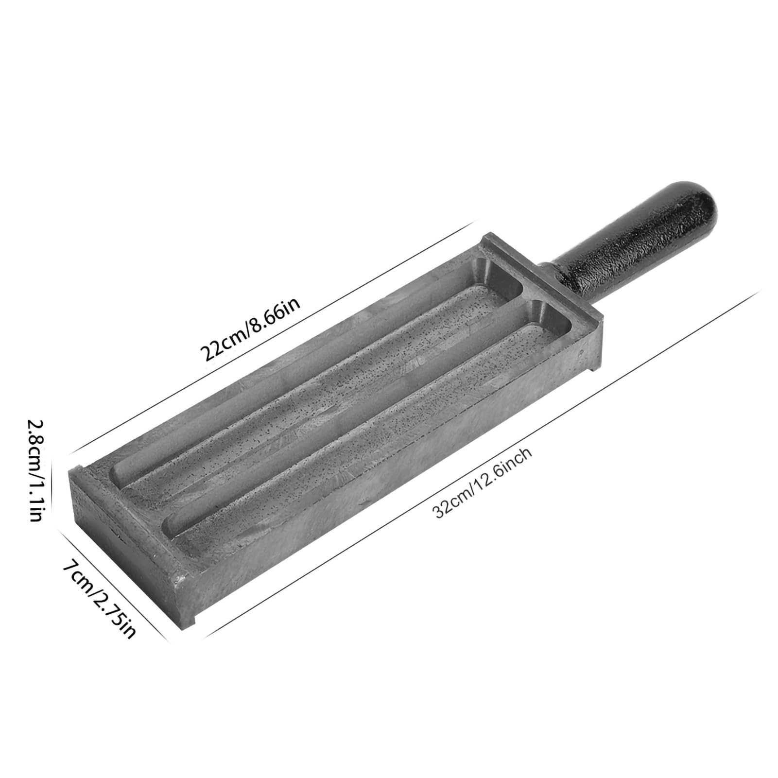 Molde de lingotes EVTSCAN - Molde de lingotes de acero rectangular Molde de fundición de crisol de oro y plata Herramienta de refinación, accesorio de procesamiento de fundición
