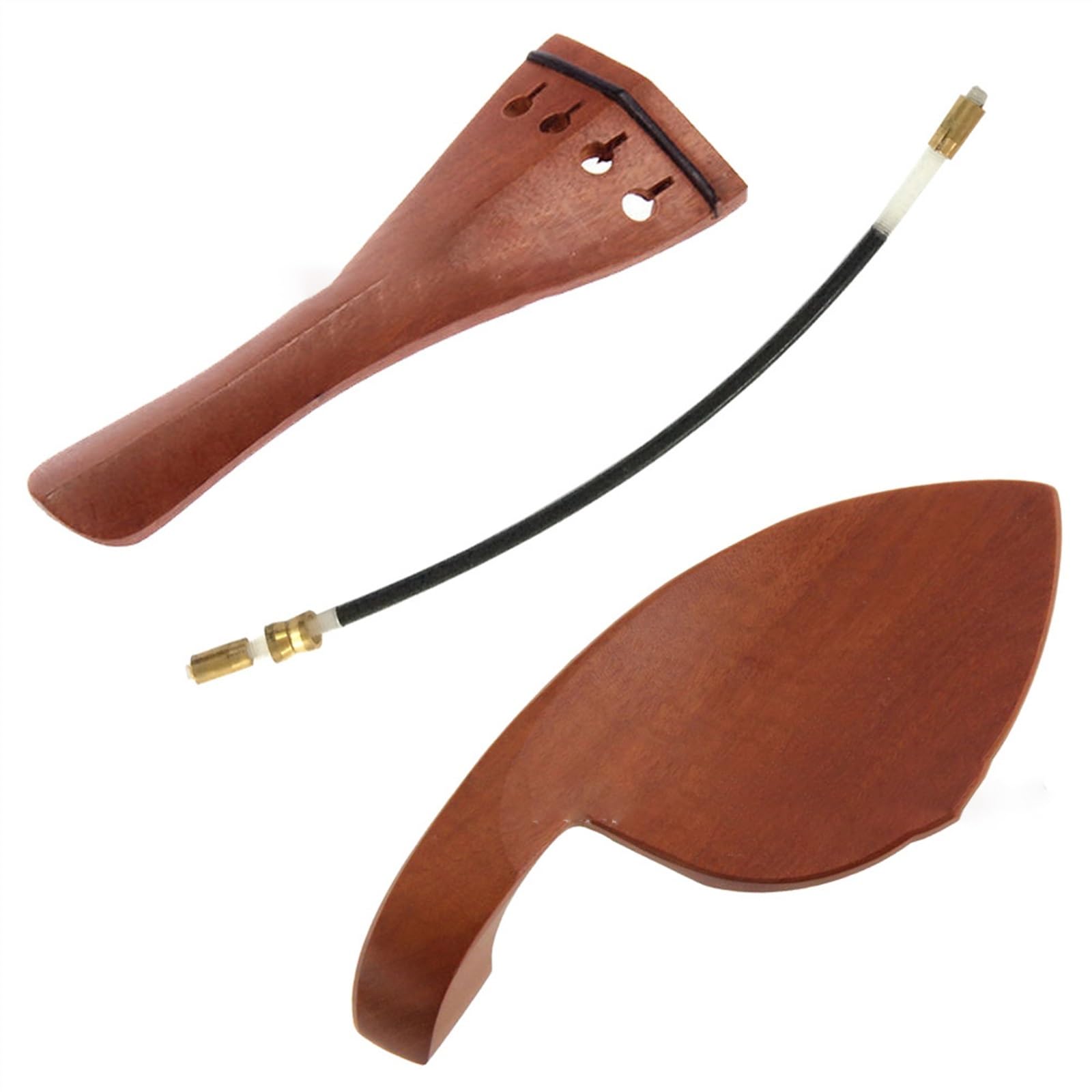 Set Accessori Violino 4/4 In Legno Serpente &ndash; Picchetti, Cordiera, Mentoniera &ndash; Cuierco