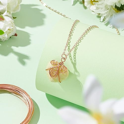 Miniatura 6 de BENECREAT 2 rollos de alambre de cobre cuadrado de 39 pies, alambre de cobre desnudo de 22 gaguas, resistente al deslustre, alambre de joyería