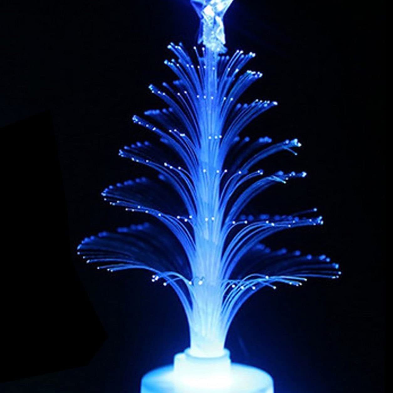 Colorful Fiber Optic Christmas Tree Night Light, Multicolor, Vintage Style, Energy Efficient, USB Powered, Tabletop, Indoor Use, Decoration