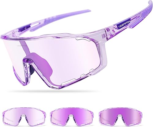 Gafas de ciclismo fotocromáticas para hombres y mujeres, UV400 gafas de sol deportivas para MTB, equitación, correr, pesca, béisbol