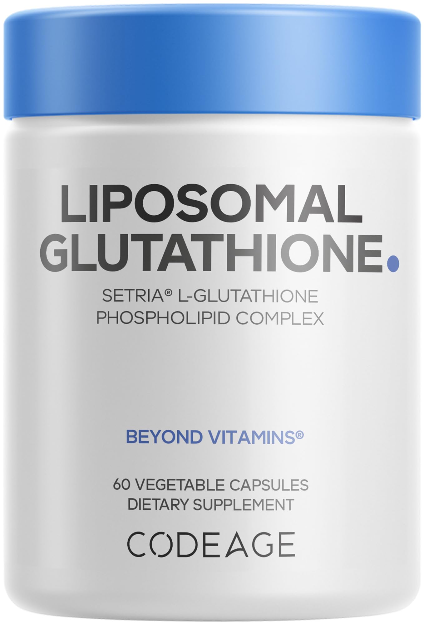 Liposomal Glutathione Supplement - Pure Reduced Setria L-Glutathione, Liposomal Delivery, Phospholipid Complex - Encapsulated Glutathione Powder Pills - Vegan, Non-GMO - 60 Capsules