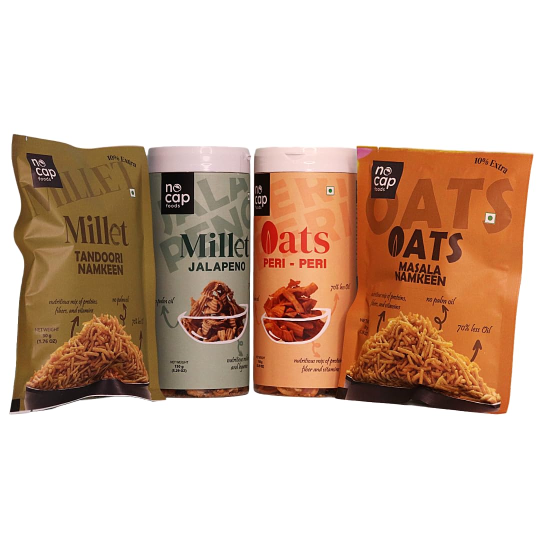 See full amazon price history chart for NoCap Super Saver Healthy Snack Pack of 4 | Oats Peri Peri Chips, Millet Jalapeno Chips, Millet Tandoori Namkeen, Oats Namkeen, | Gluten-Free | No palm oil NoCap Super Saver Healthy Snack Pack of 4 | Oats Peri Peri Chips, Millet Jalapeno Chips, Millet Tandoori Namkeen, Oats Namkeen, | Gluten-Free | No palm oil (B0DHVXM78S) Amazon Price History, Amazon Price Tracker