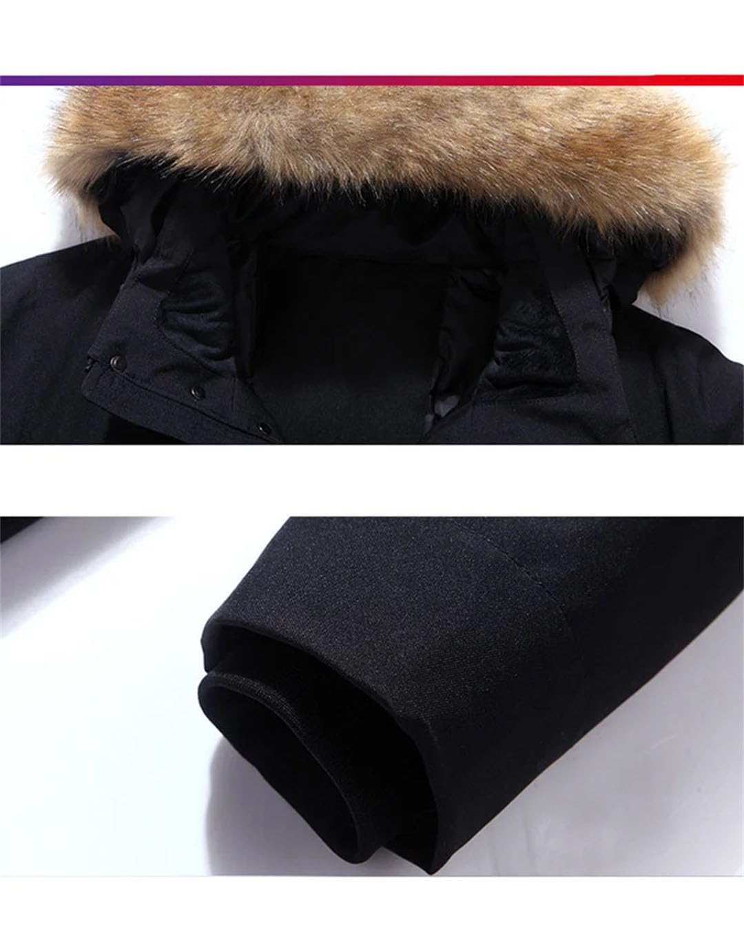 Vogrtcc Parka Da Uomo Con Cappuccio Ampio Cappotto Invernale