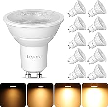 Lepro GU10 Dimmable LED Bulb, 4.5W Equivalent 50W, Warm White 2700K, 345lm, 38° Narrow Beam, Dimmable Lamp 220-240V, Pack of 10