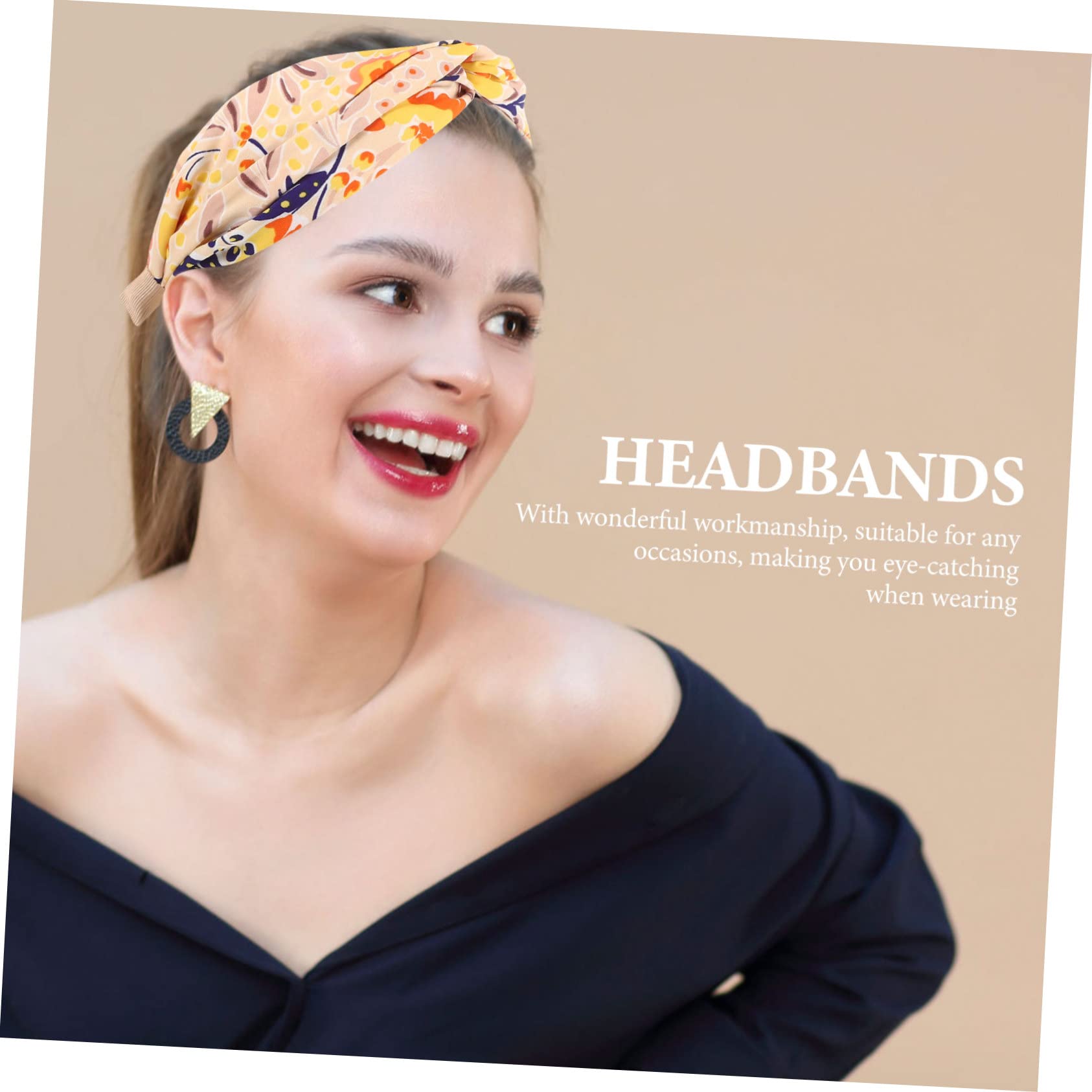 Housoutil 10pezzi Fasce Decorative Per Femminili Eleganti Fasce Incrociate Chiffon Per Ragazze Accessori Per Trucco e Acconciature Regali Per Compleanno e Occasioni Speciali