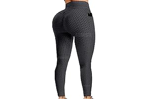 A AGROSTE Women's High Waisted Yoga Pants with Pockets