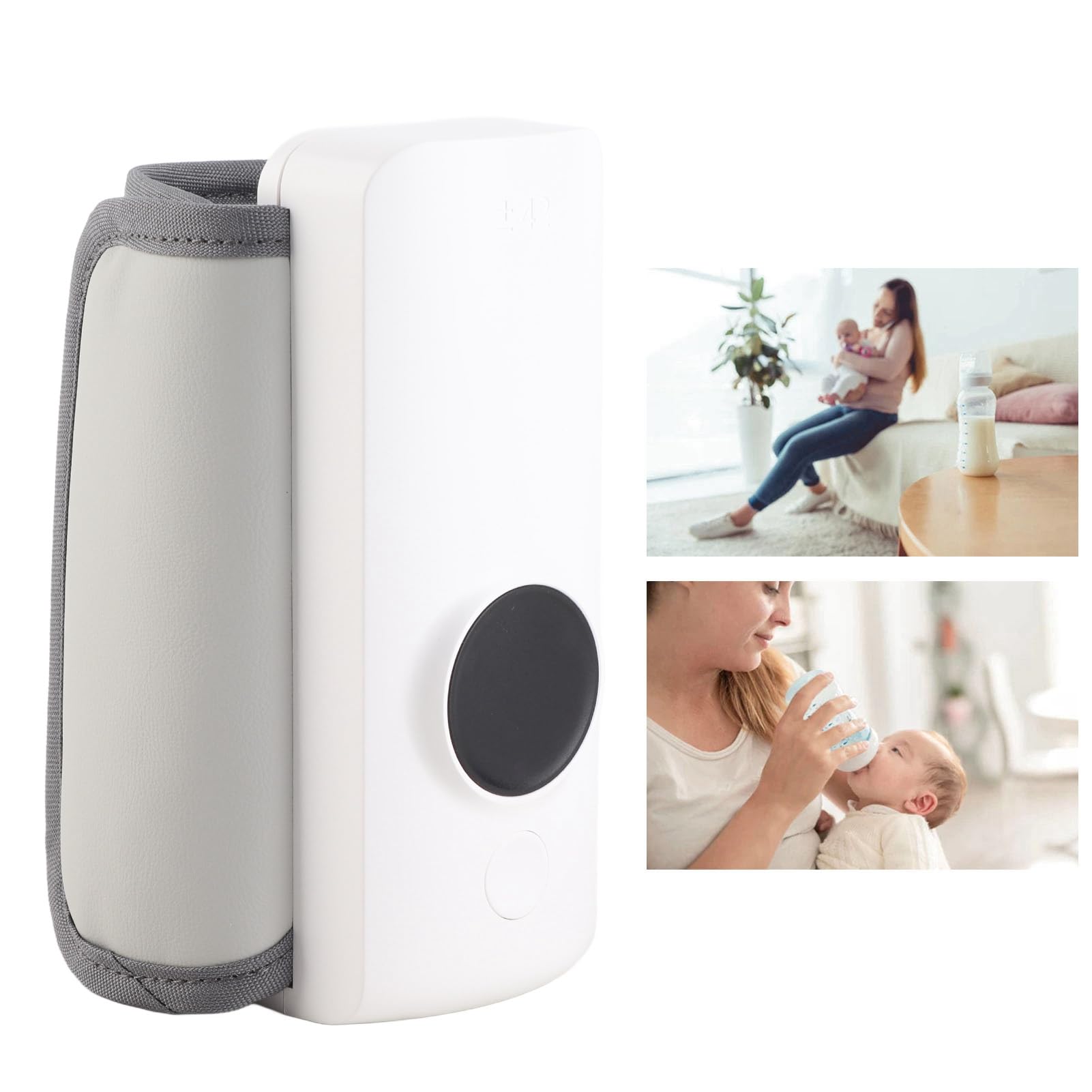 Calentador de botella de leche recargable de Hushvita, calentador de biberón portátil con carga USB aislada para calefacción de leche de pecho conveniente