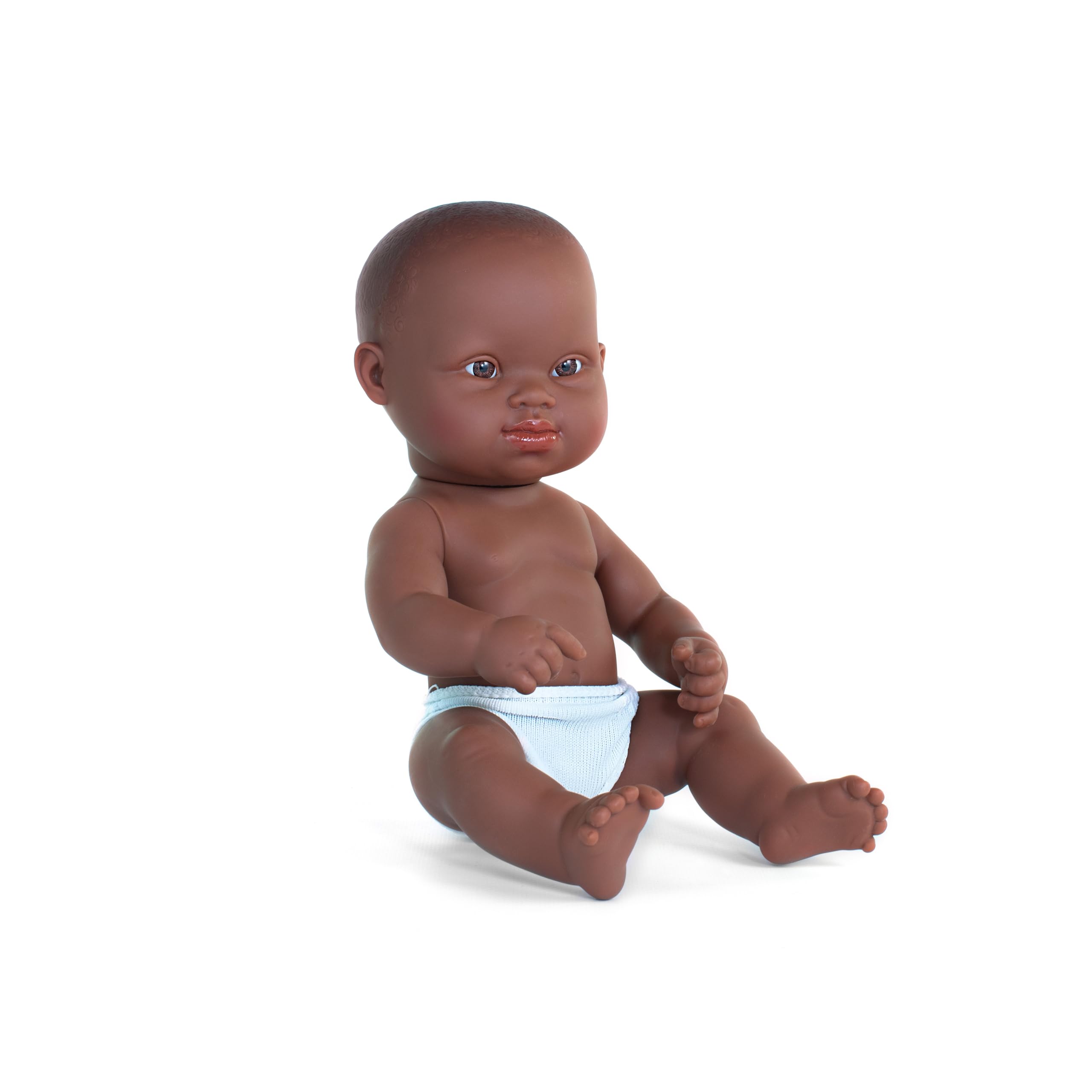 Miniland - African Baby Doll with Down Syndrome, 32 cm, Inclusive Anatomically Correct with Diverse Features, Handmade Baby Doll