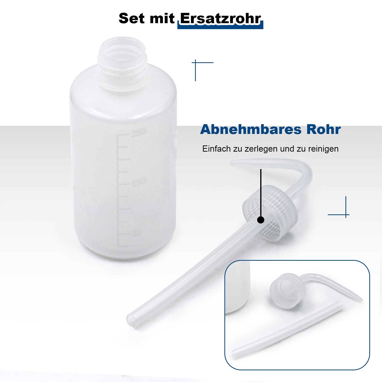 Quetschspritzflasche 250 Ml – ABS, 17,5 X 10 X 6 Cm, Für Labor, Pflanzen & Reinigung – Auslaufsicher