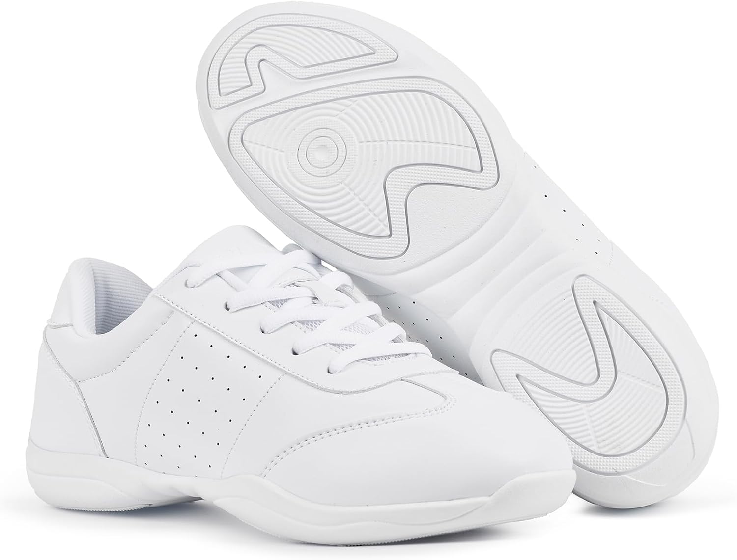 CADIDL Cheer Shoes for Women White Cheerleading Athletic Dance Shoes Girls Flats Tennis Walking Sneakers