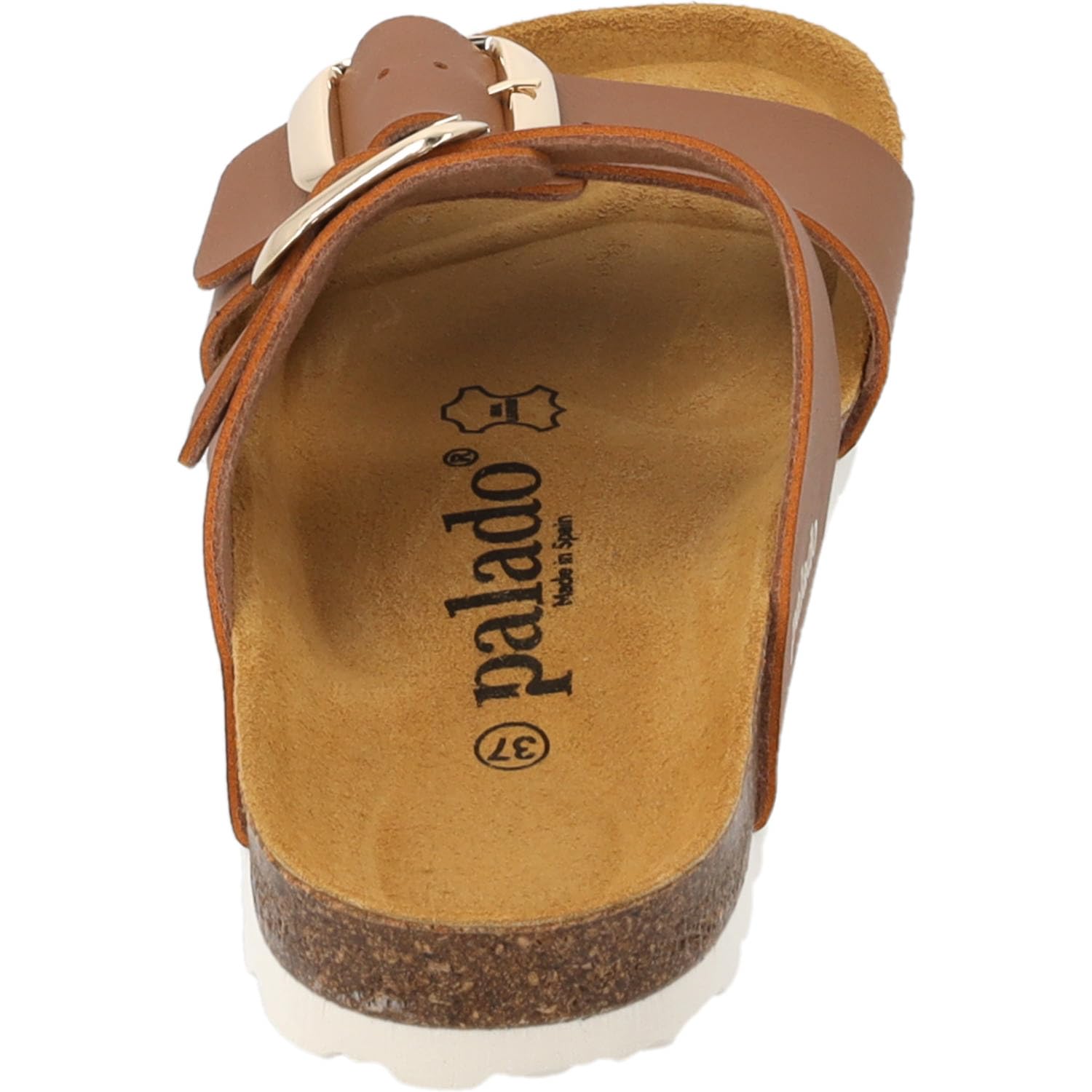 Palado Pantoletten Damen Samos GS - bequeme Sandalen Made in Spain - Hausschuhe mit dämpfendem Kork-Fußbett - modische Sommerschuhe