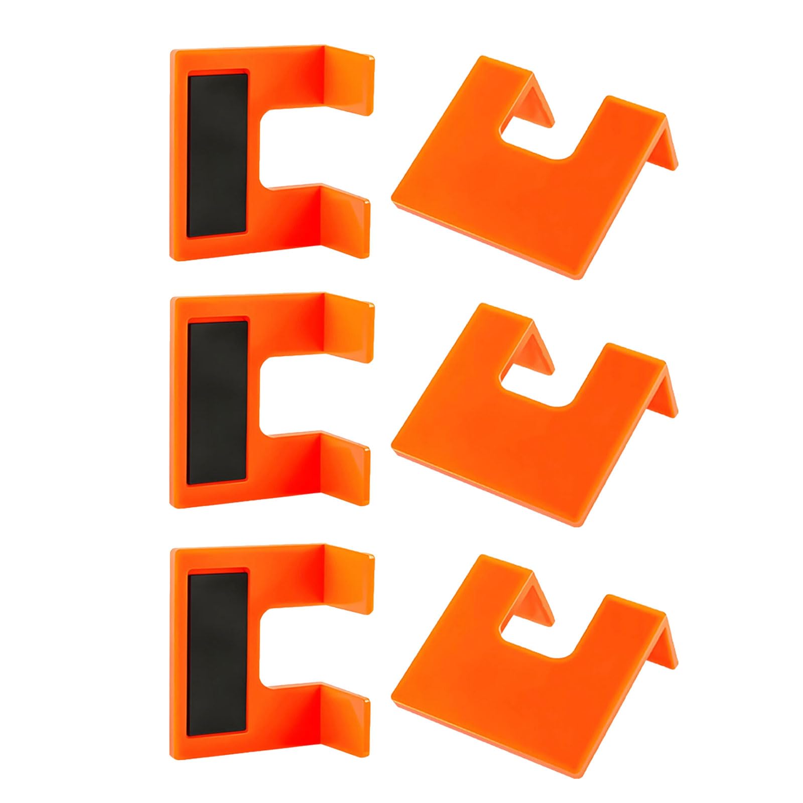 Kaccde 6Pcs Of 2/4 / 6/10 Double-Scale Locator Plate With Magnet For Accurate Hole Positioning In Furniture Assembly Scale Plate