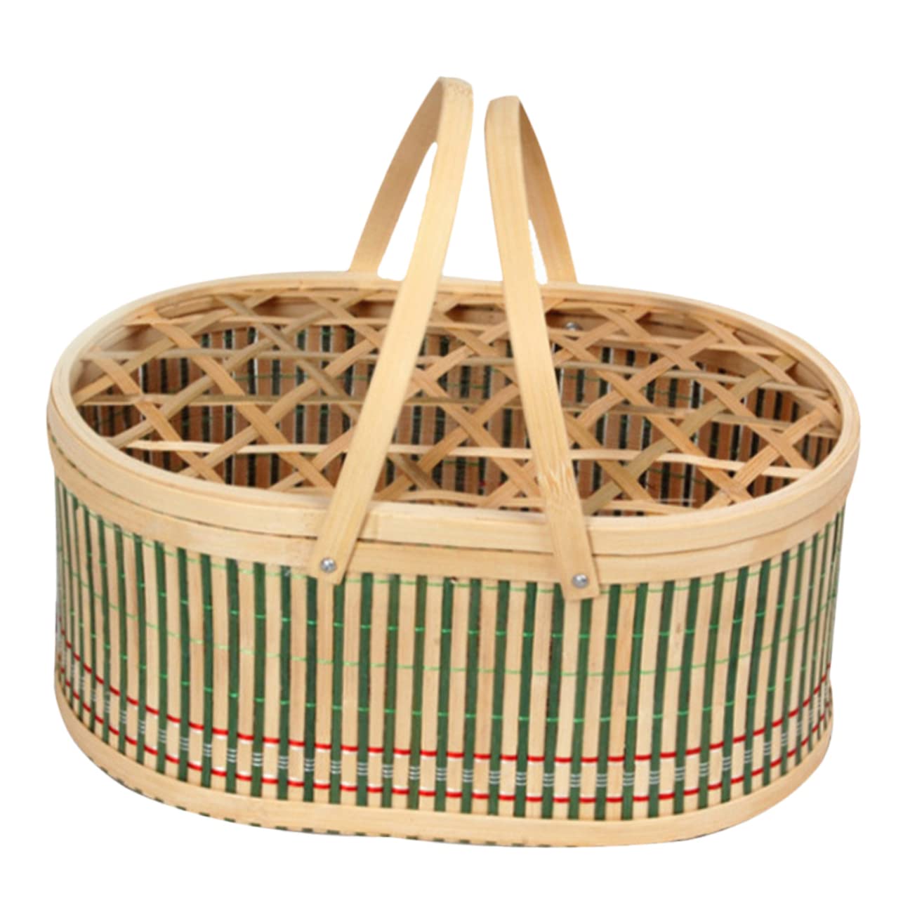2st Bambuskorb Weidenkorb Kleiner Drahtkorb Osterkorb Spielzeugeier Eierkörbe Für Frische Eier Eierreiniger Korb Flechten Osterei-korb Zubehör Für Hühnerställe Hölzern Green