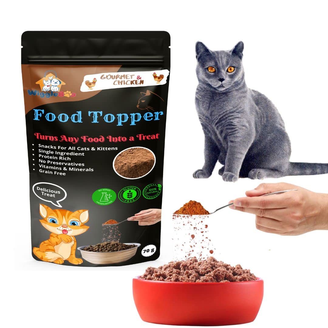 Wiggleboo Gourmet Chicken Cat Topper - Irresistible Flavor Fusion for a Healthy Pet, The Perfect Snack to Satisfy Your Cats Cravings, A Burst of GourmetChicken Flavor (70g) (B0BJDXF7Q9) Amazon Price History, Amazon Price Tracker