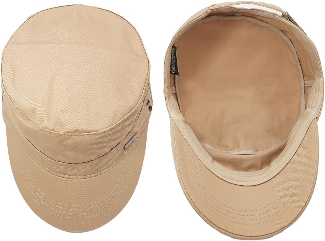 Men's Military Cadet Hat Flat Top Newsboy Cap - Image 4