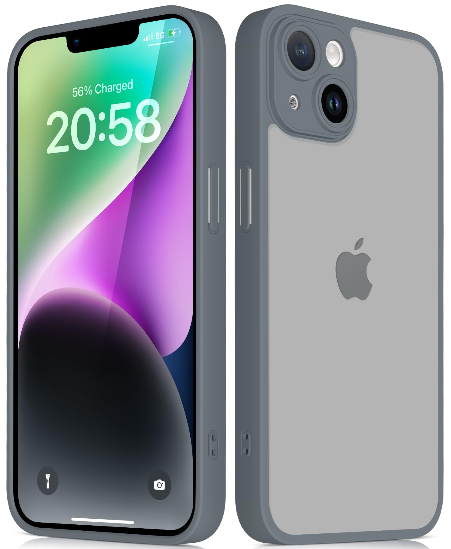 Mootobo for iPhone 14 Case 6.1 inch, Matte Shockproof Bumper Phone Cover