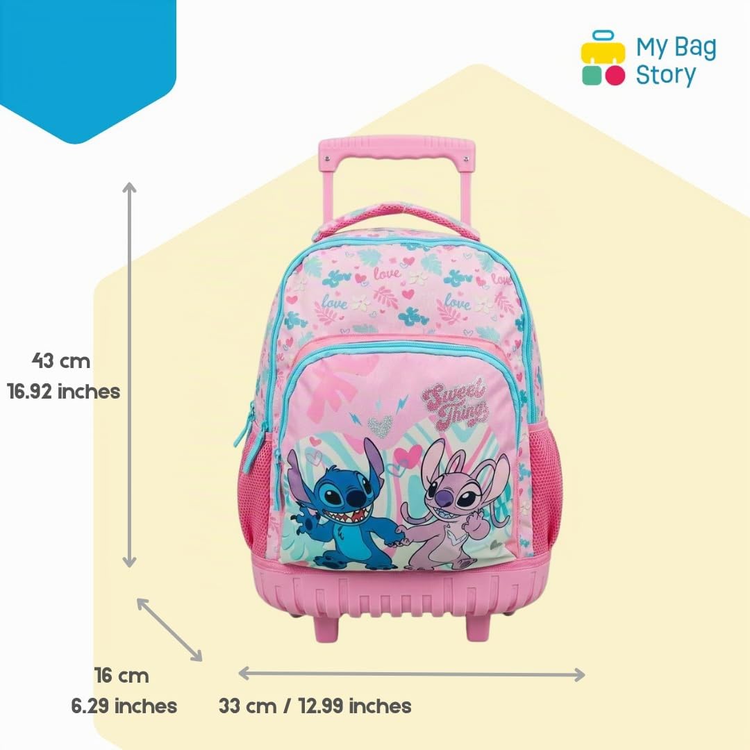 mybagstory | Sac à roulettes Stitch | 2 Compartiments | 43 cm