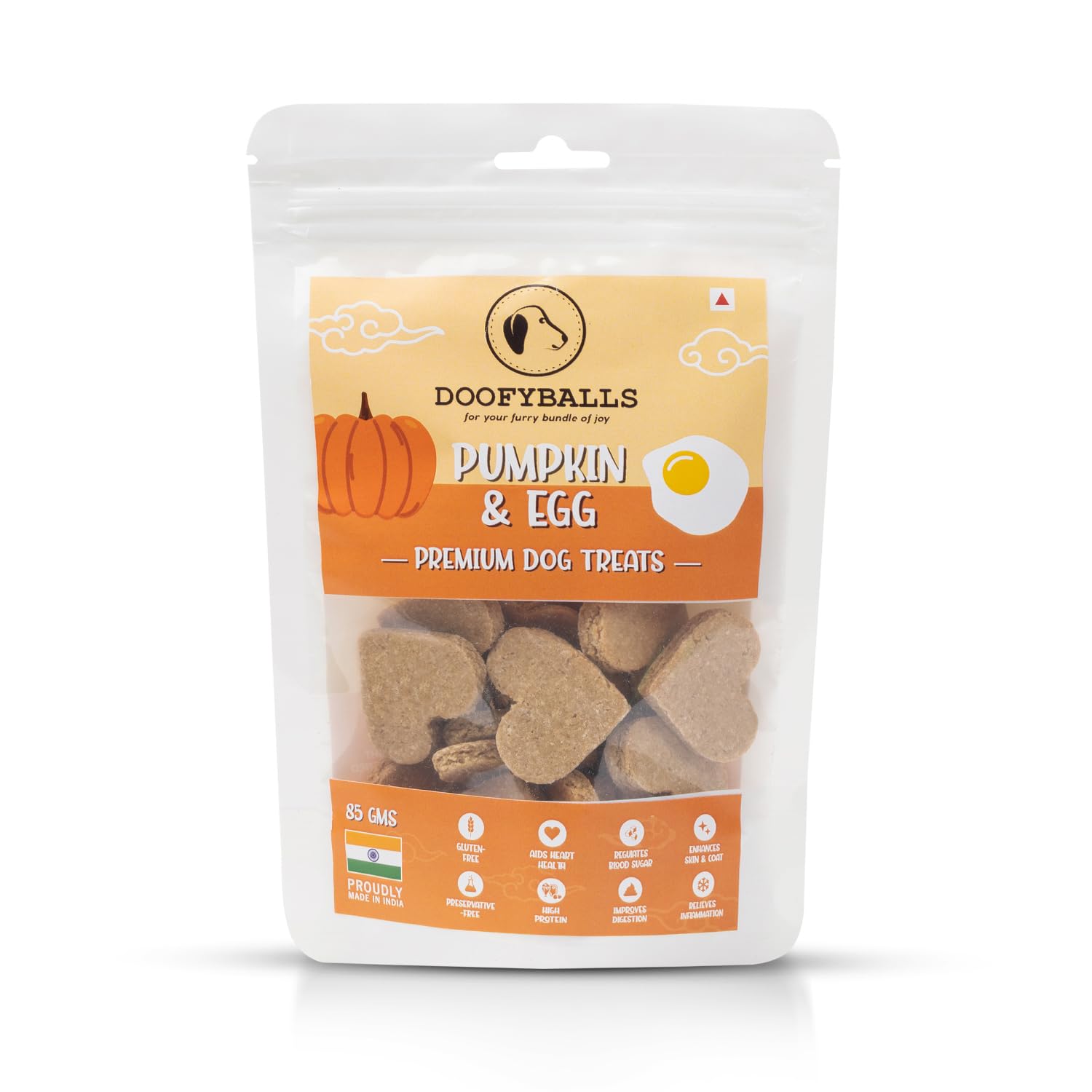 Doofyballs Natural Pumpin & Egg Treats for Pets | Preservative Free Dog Treats | Natural Treats for Adult Dogs & Puppies | Highly Nutritional & Easily Digestible Treats for Dogs (85 Grams) (B0BRNMDCPH) Amazon Price History, Amazon Price Tracker