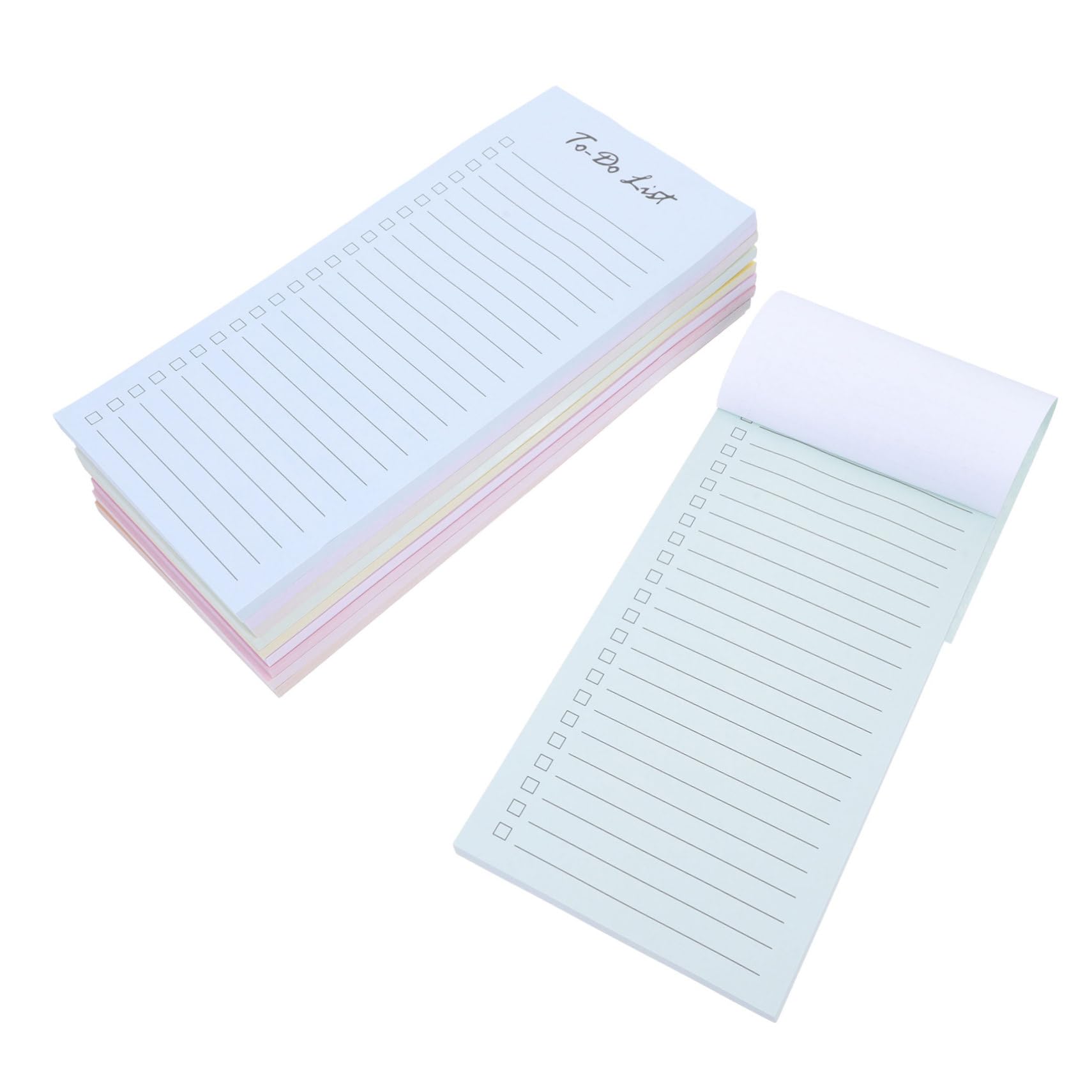 TEHAUX 10 Stück Wiederverwendbare Haftnotizen aus Papier mit Starkem Klebstoff 50 Blatt pro Block für Planer und Schulmaterialien Bunte Markierungszettel