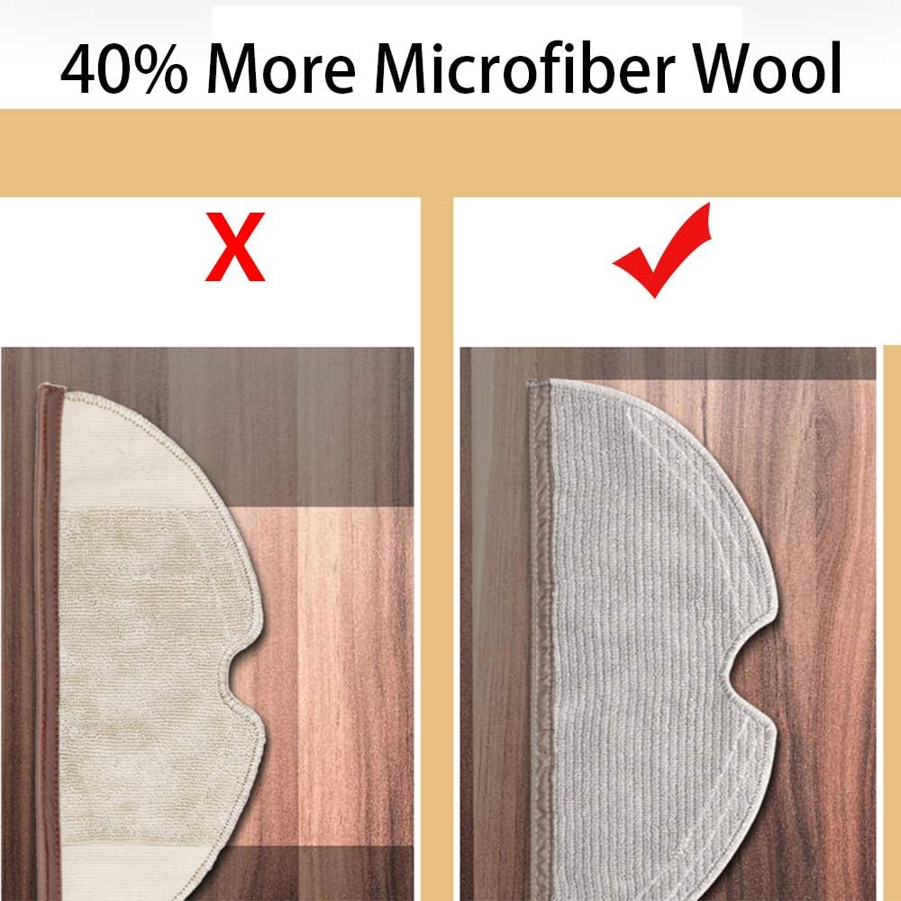 8pcs Full Coverage Mopping Cloths for Xiaomi Roborock S5 S50 S51 S55 S6 S6 MAXV S5 MAX Vacuum Cleaner