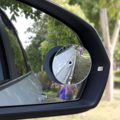 Miniatura 7 de QIIYCCE Espejo de coche de punto ciego, utilizado para observar el punto ciego del espejo lateral, espejo redondo pequeño de ángulo ajustable de 2