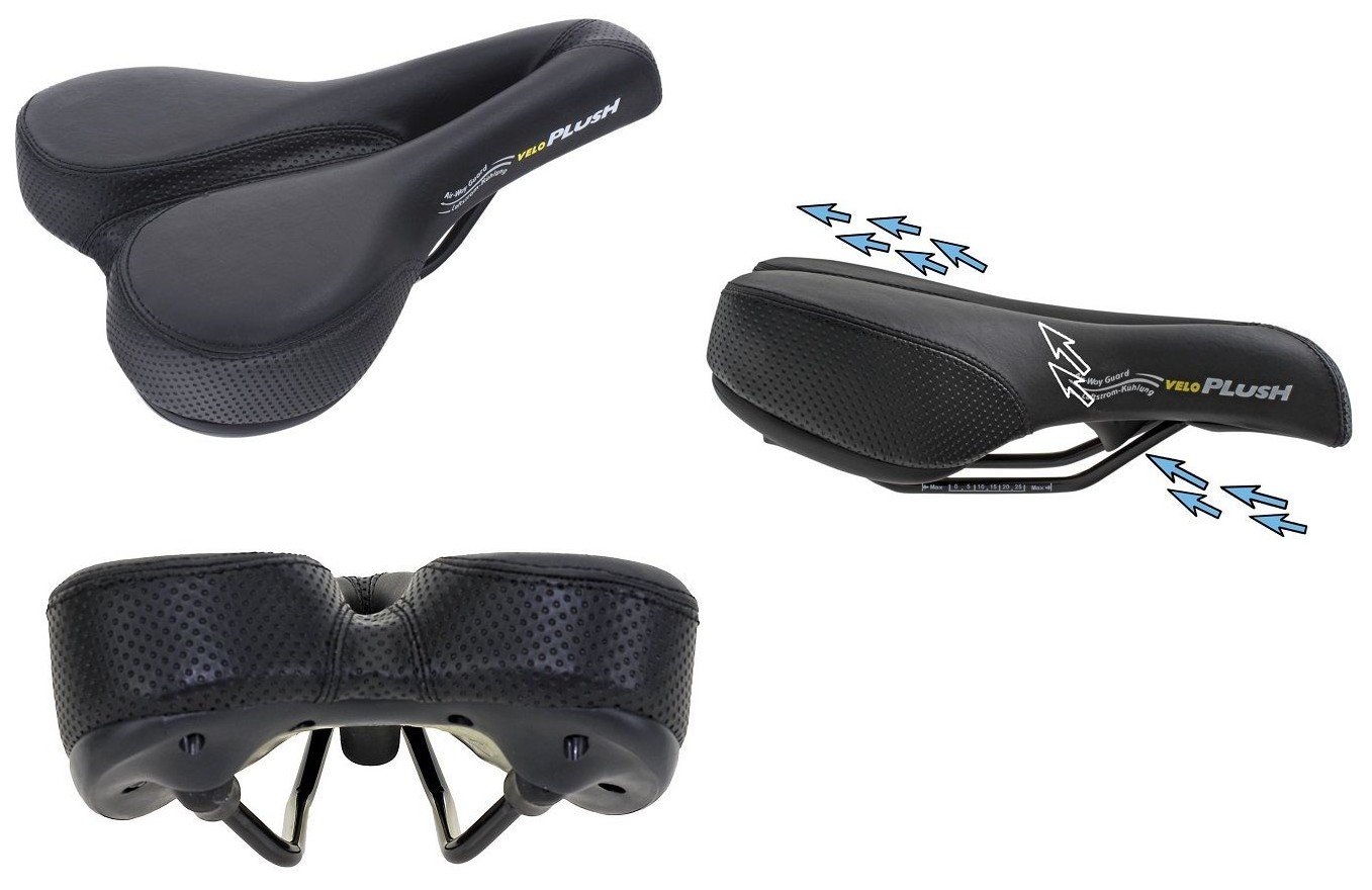 Velo Fahrradsattel Plush Deep Channel Sattel Trekkingsattel Herrensattel