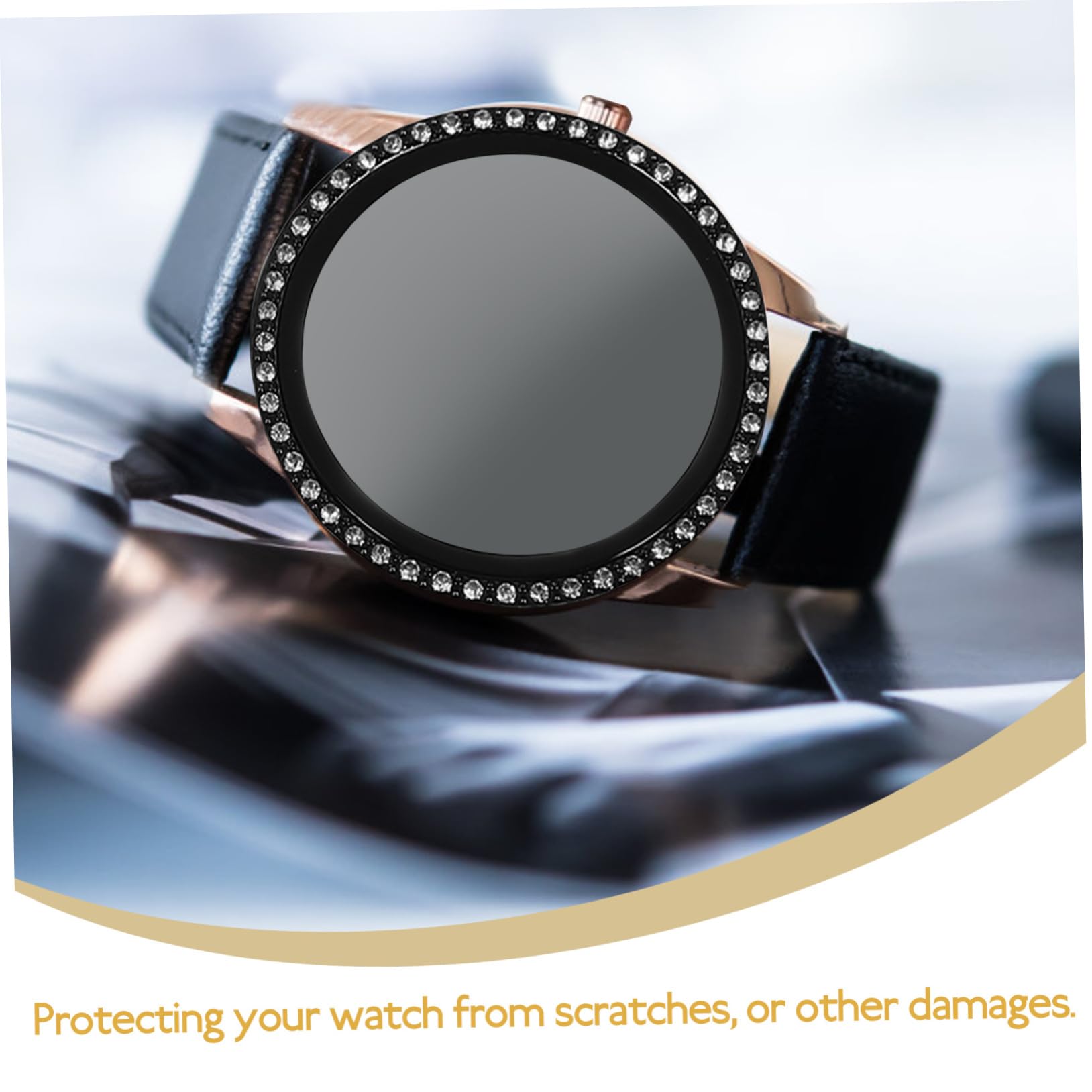 HOMSFOU Lot De 5 Coques De Montre Intégrées en Strass pour Montre Connectée Légères Et Robustes 3 X 5 Pièces