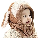 FEITONG(TM) Lovely Winter Baby Kids Girls Boys Warm Woolen Coif Hood Scarf Caps Hats