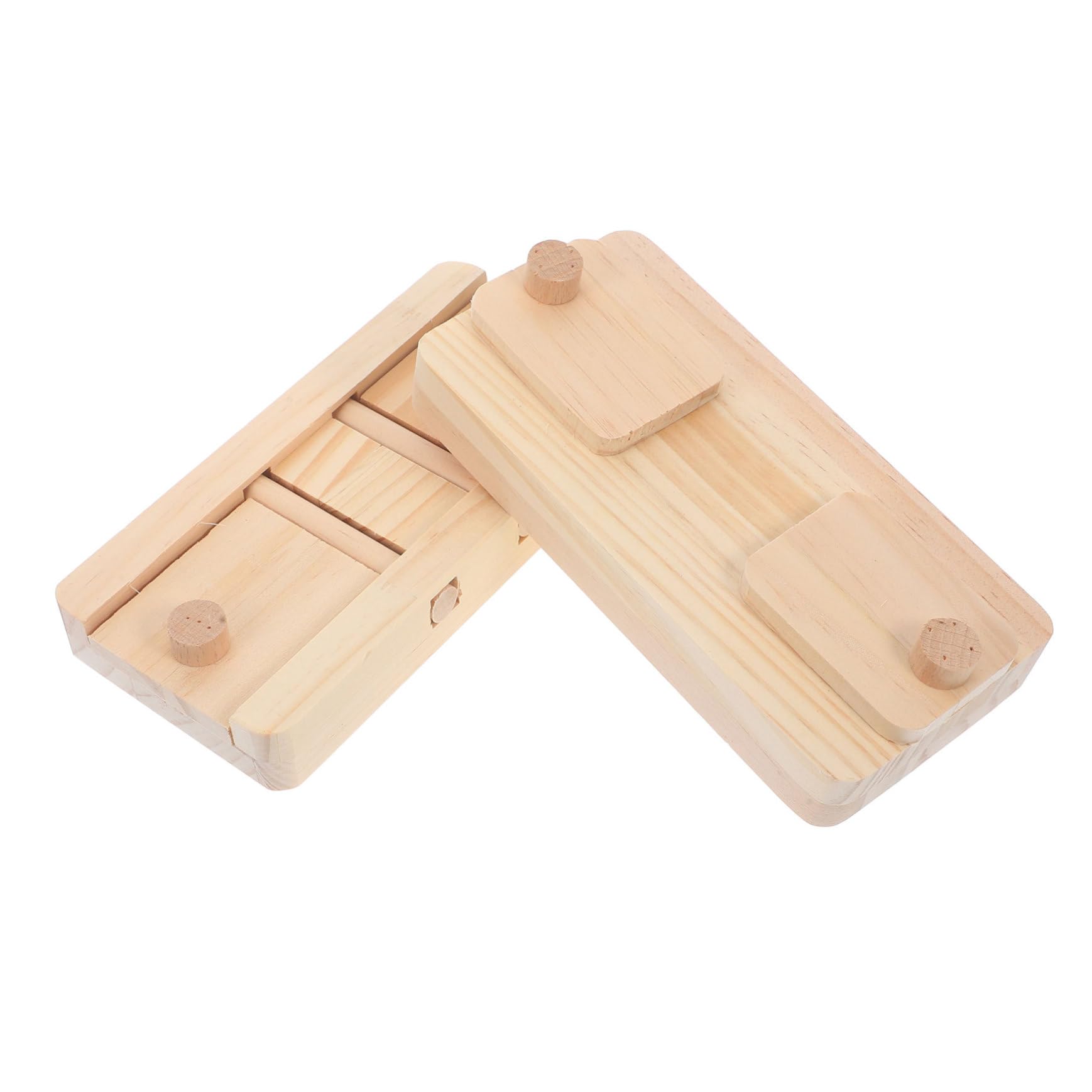 VANZACK 8piezas Juguetes De Madera para Animales Pequeños Puzzle De Snacks para Hamsters y Conejos Juguetes De Enriquecimiento y Comida Oculta para Mascotas Pequeñas