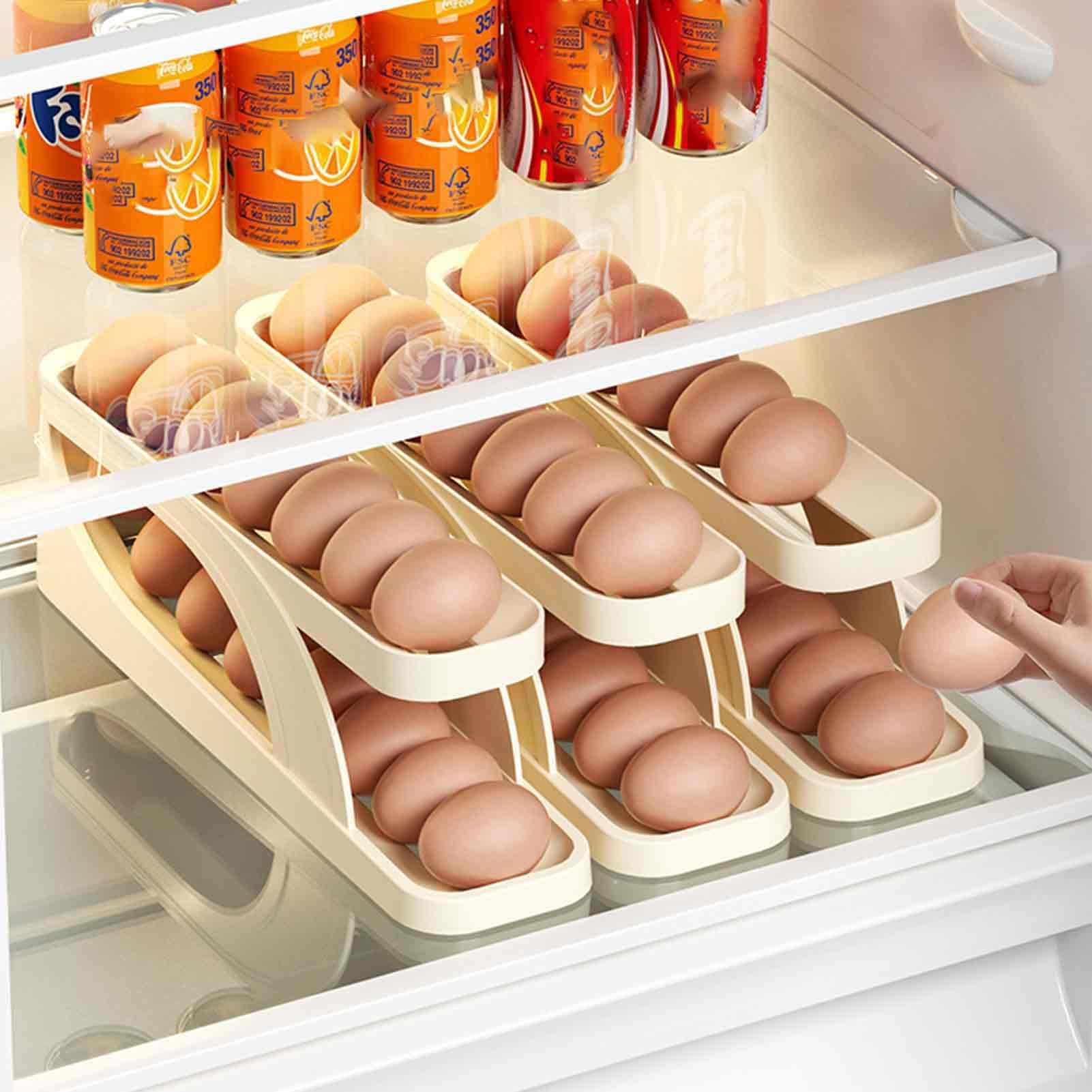 Eierdispenser voor koelkast, eieropbergrek | 4-laags koelkast