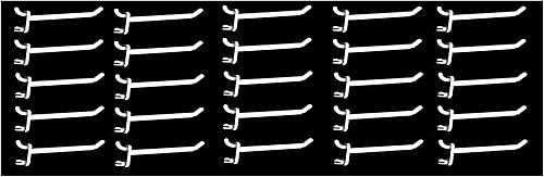 Miniatura 10 de JSP Manufacturing Ganchos de plástico blanco para garajeherramientasalmacenamientoorganizaciónjoyeríamanualidades - 2 pulgadas, 4 pulgadas o 6