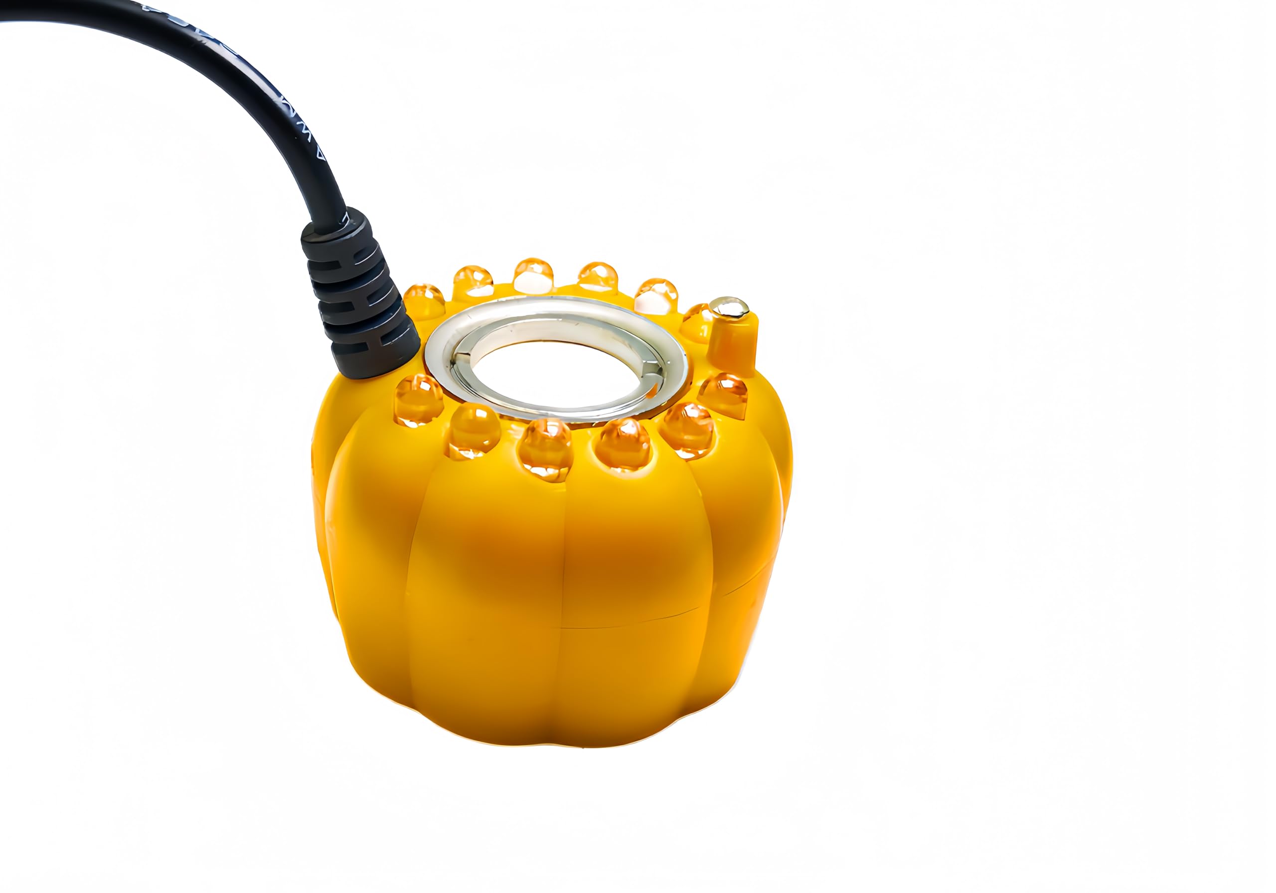 Halloween Party Mist Maker,Ultrasonic Water Pond Fountain Fogger 12 LED Red Yellow and Blue Light Flashes Aluminum Atomizer Air Humidifier for and Rockery Fish Tank Vase Birdbath Deco