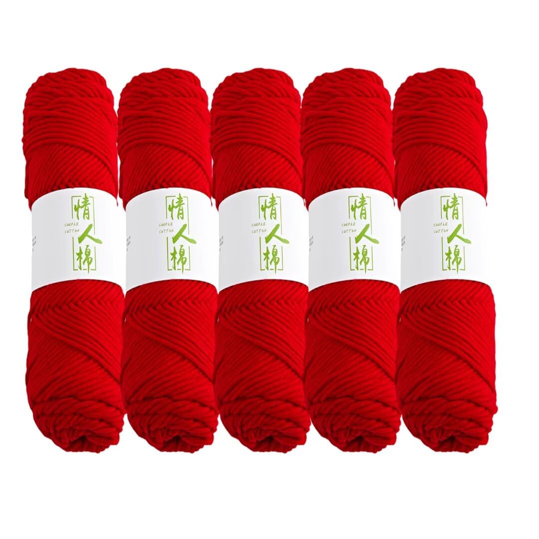 Farbiges Strickgarn, 5er-Pack 100 g Acrylgarn, 8-fädig, 3 mm, for Tufting Gun, Punch Needle und Häkeln, mehrfarbig(Color 16)