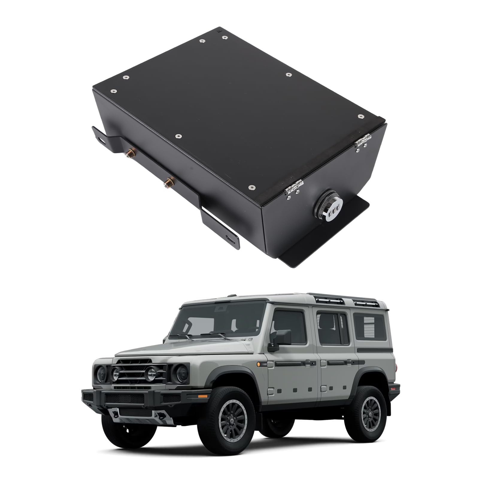 Qiosreui Driver Side Underseat Storage Box for INEOS Grenadier 2020-2025 Accessories, Underseat Storage Lockbox, Underseat-Front Anti-Theftt Security Box Safe Vault Hidden Organizer Tray Bin Container