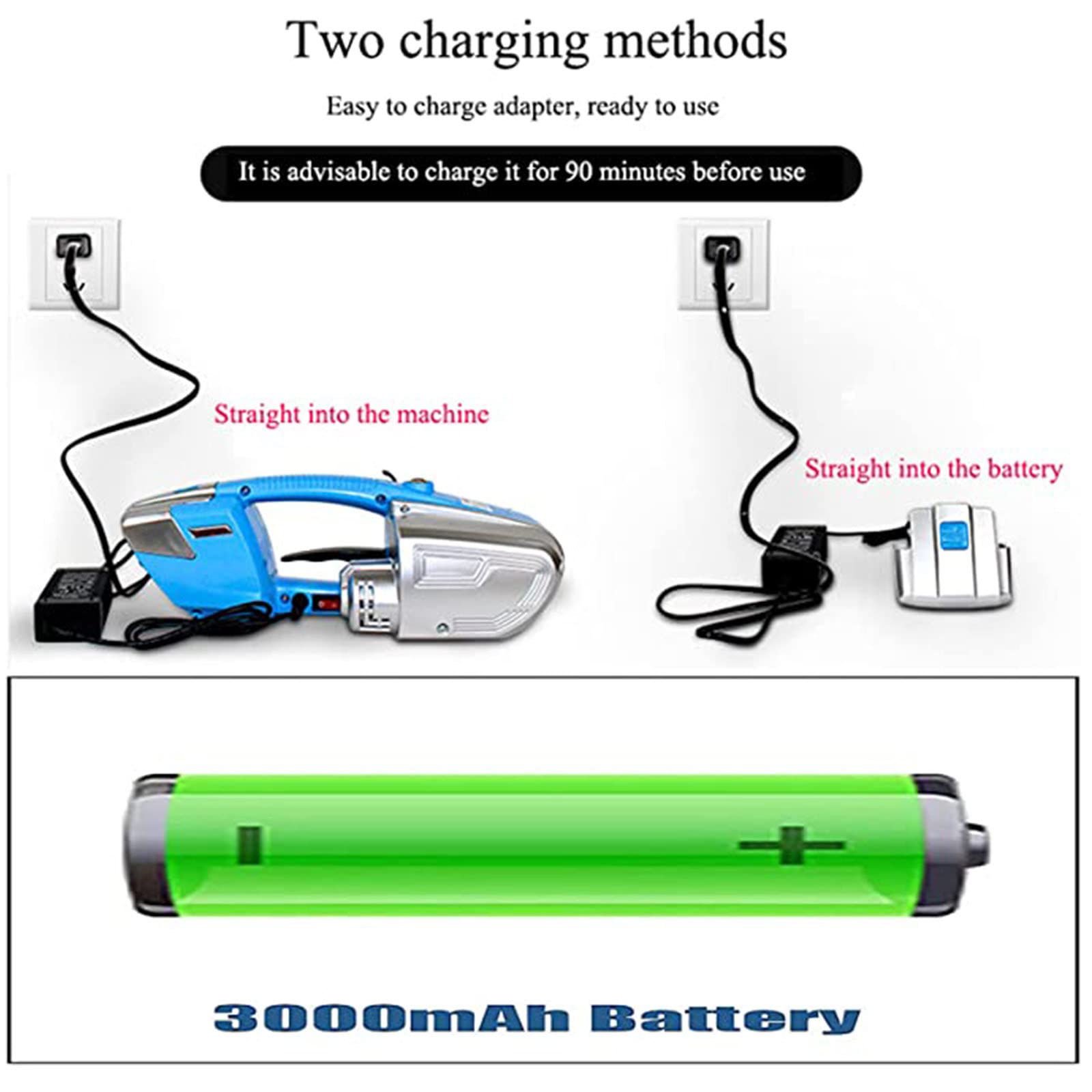 Kit di reggiatura Elettrico, Reggiatrice elettrica, Reggiatrice alimentata a Batteria, Tenditore per reggiatrice Elettrico, Reggiatrice Automatica Portatile, per 13-16 mm