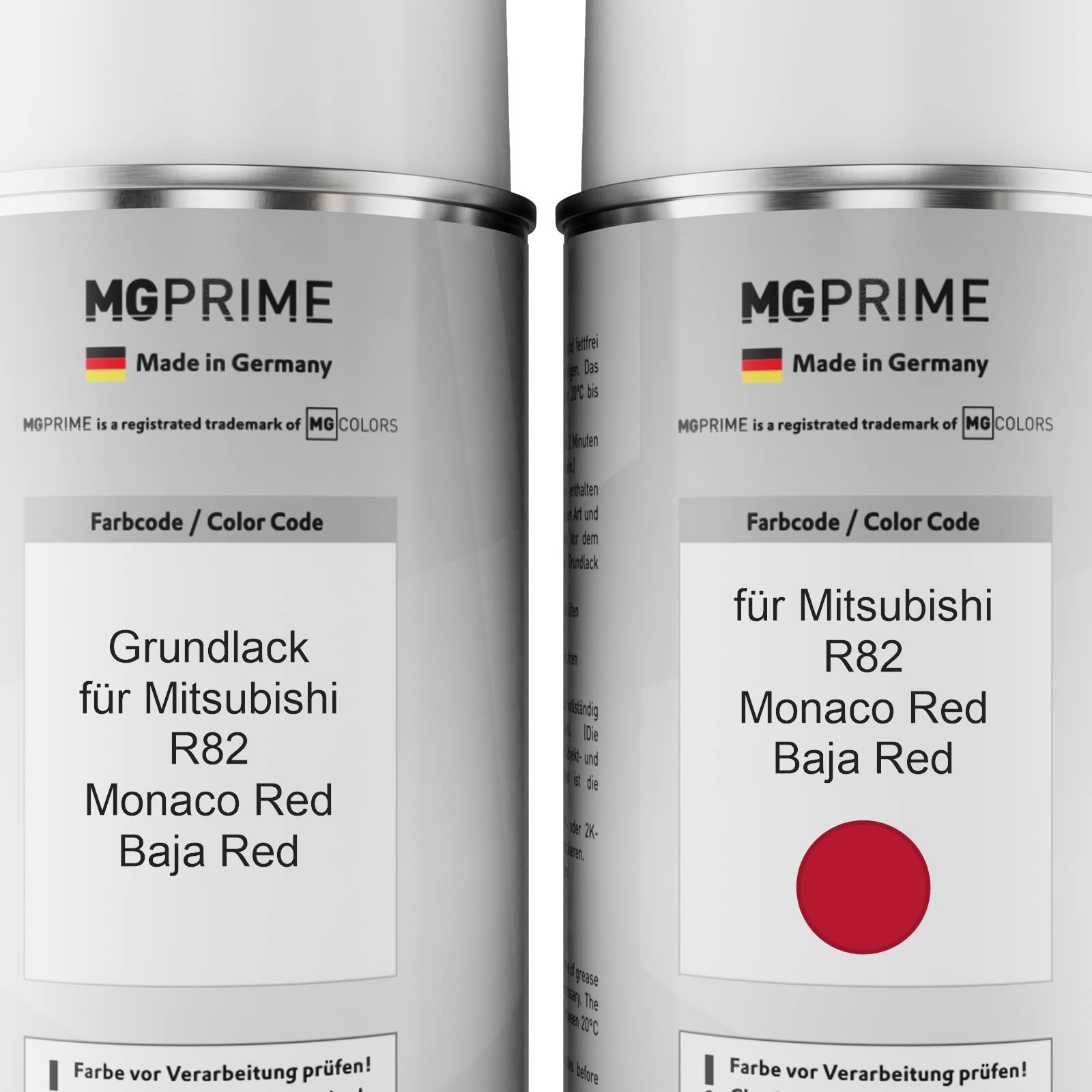 MG PRIME Vernice per auto Kit bombolette spray 2K per Mitsubishi R82 Monaco Red/Baja Red Vernice di fondo vernice di base 2 componenti vernice trasparente bomboletta a spruzzo