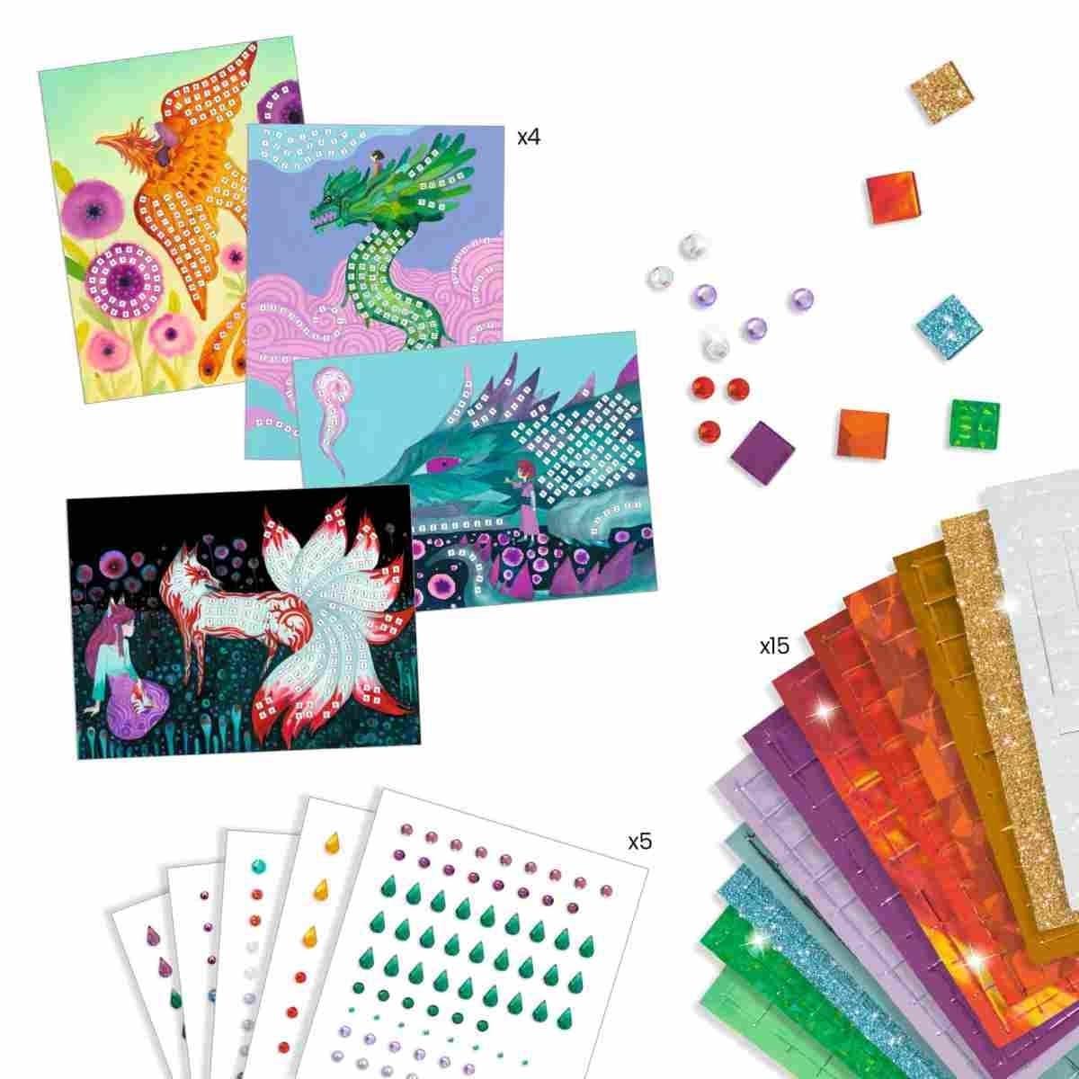 DJECO Coffret de Mosaique - Creatures Legendaires
