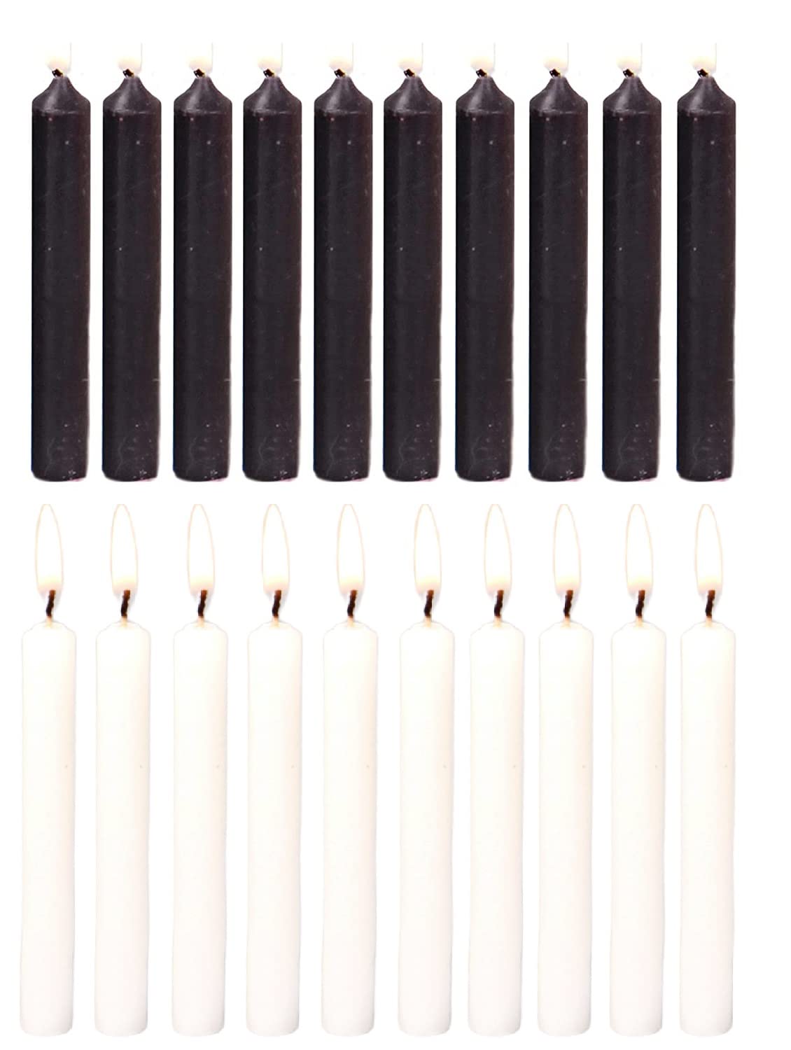 PROSPERRO LUMO by Parkash Candles Multicolour Chime Candles Set of 20 (Black&White)