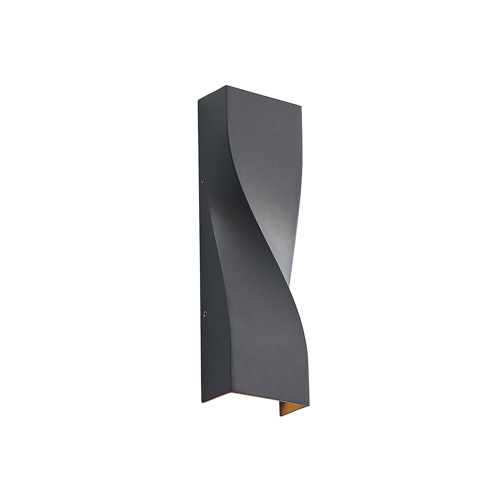 Lucande LED Outdoor Wall Light Tibelya (Modern) in Black Made of Aluminium (1 Light Source,) from wall lamp for Exterior/Interior Walls, House Terrace und Balcony