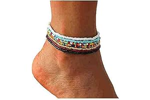 Boho Beaded African Anklets: A Radiant Touch of Ethnic Charm for Women