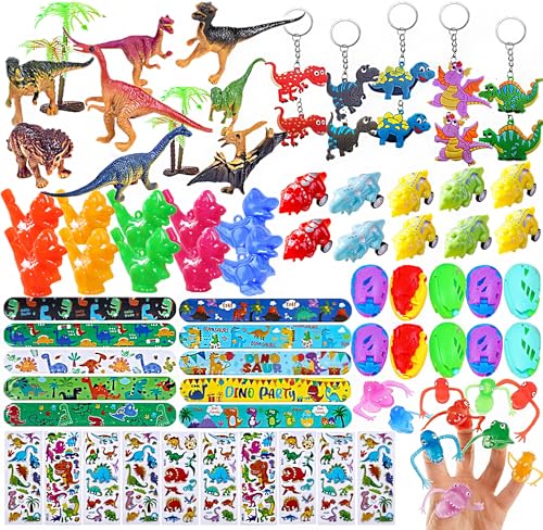 80 Pcs Set Juguetes Dinosaurios de Fiesta a Granel de Piñatas Cumpleaños para Niños, Juego de Partido Favor Rellenar Bolsas de Pascua, Halloween, Navidad, Premio a Salón de Clases el Colegio