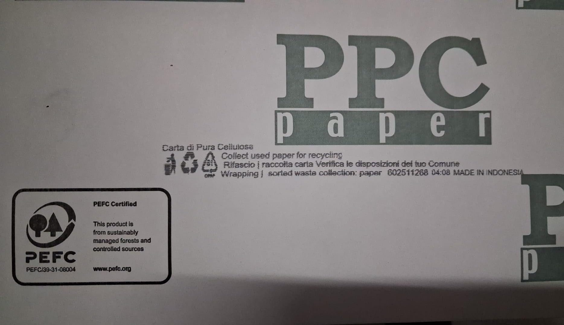 Carta A3 75gr 500Fg Bianca PPC 5 risme per fotocopie e milla altri usi