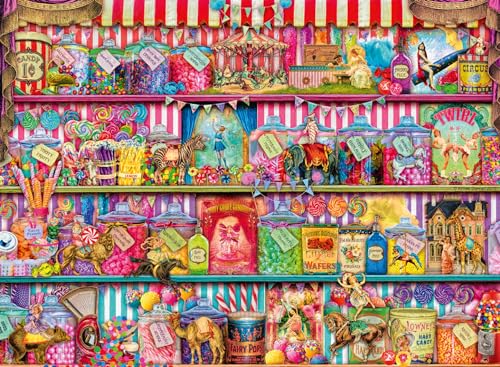 Ravensburger - Puzzle Adulte - Puzzle 500 pièces - Le Magasin de Bonbons - Adultes et Enfants à partir de 12 Ans - Puzzle de qualité supérieure - Couleurs - 12000495
