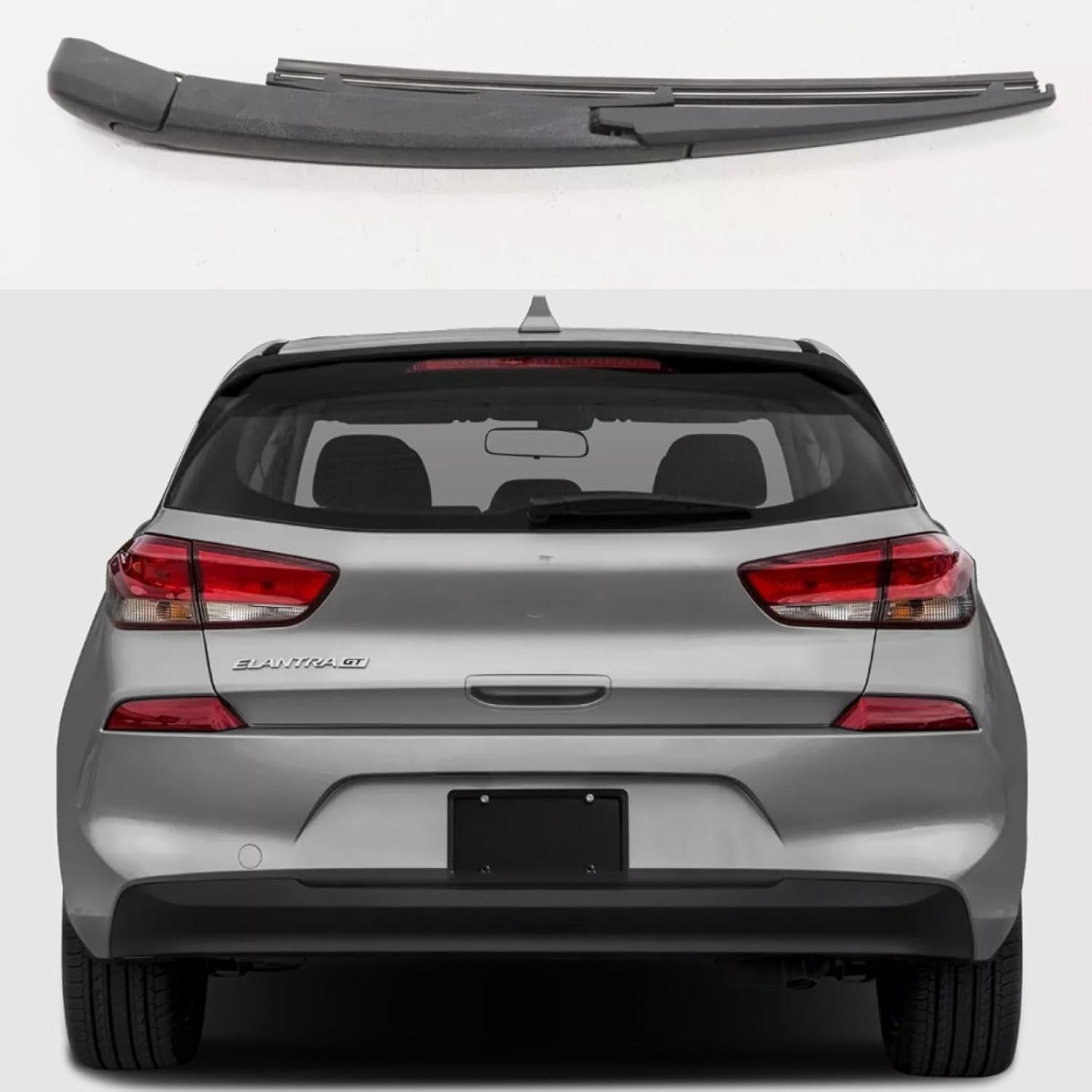 Rear Wiper Blade Arm for 2018 2019 2020 Hyundai Elantra GT Base N Line Sport Hatchback 4-Door 1.6L 2.0L Rear Back Windshield Wiper Blade Set OEM Replacement