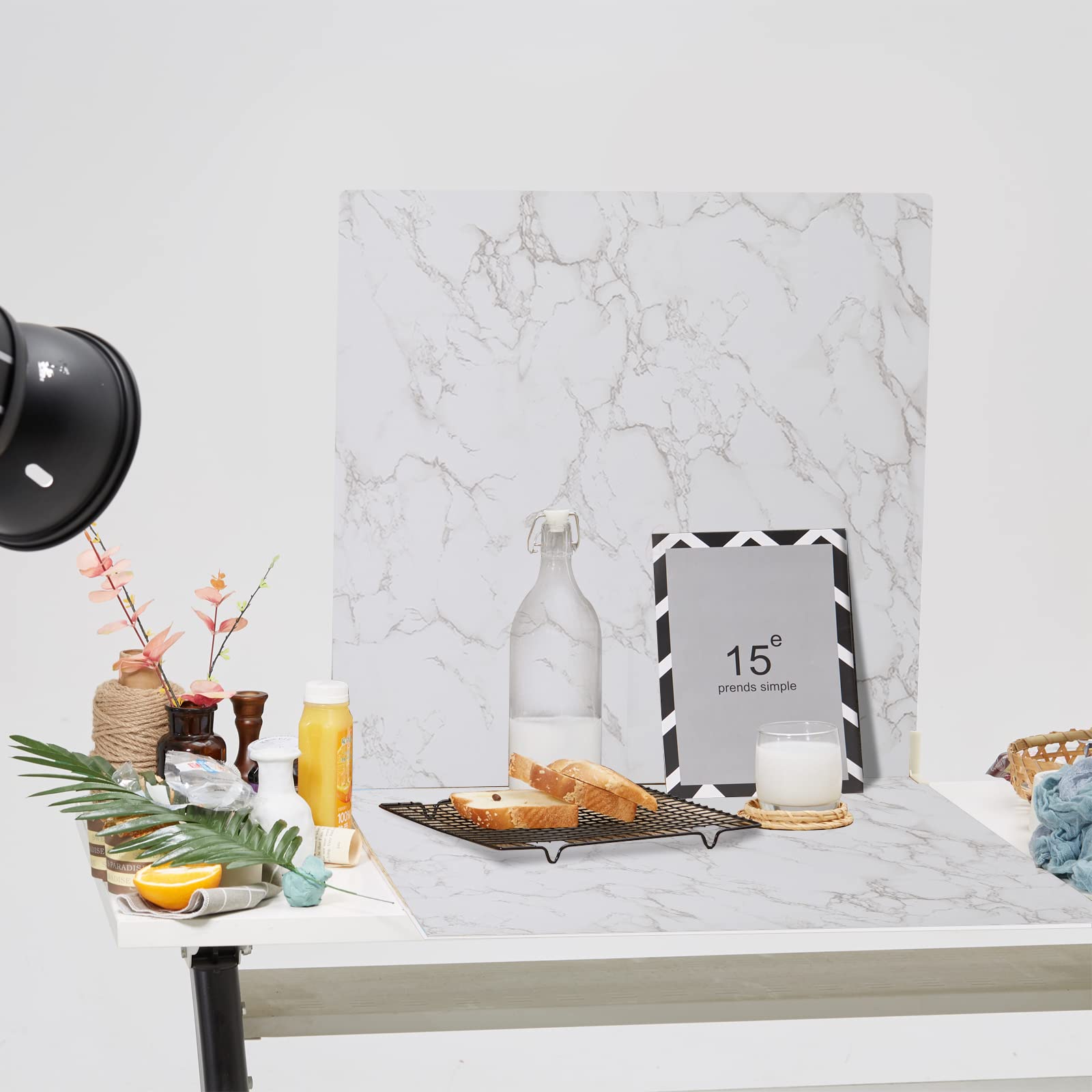 Buy BEIYANG Food Photography Backdrops 24x24 inch Marble Photo Backdrop