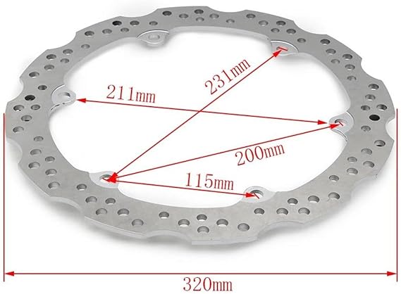 CB 500 FD FE FF CB 500 F FA ABS XA ABS CB 650 F FA ABS CBR 500 R Motorcycle Front Brake Disc Rotor motorcycle brake pads
