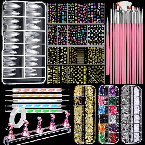 FANDAMEI Nail Art Brushes, Nail Art Kit with Nail Art Brush, Dott...