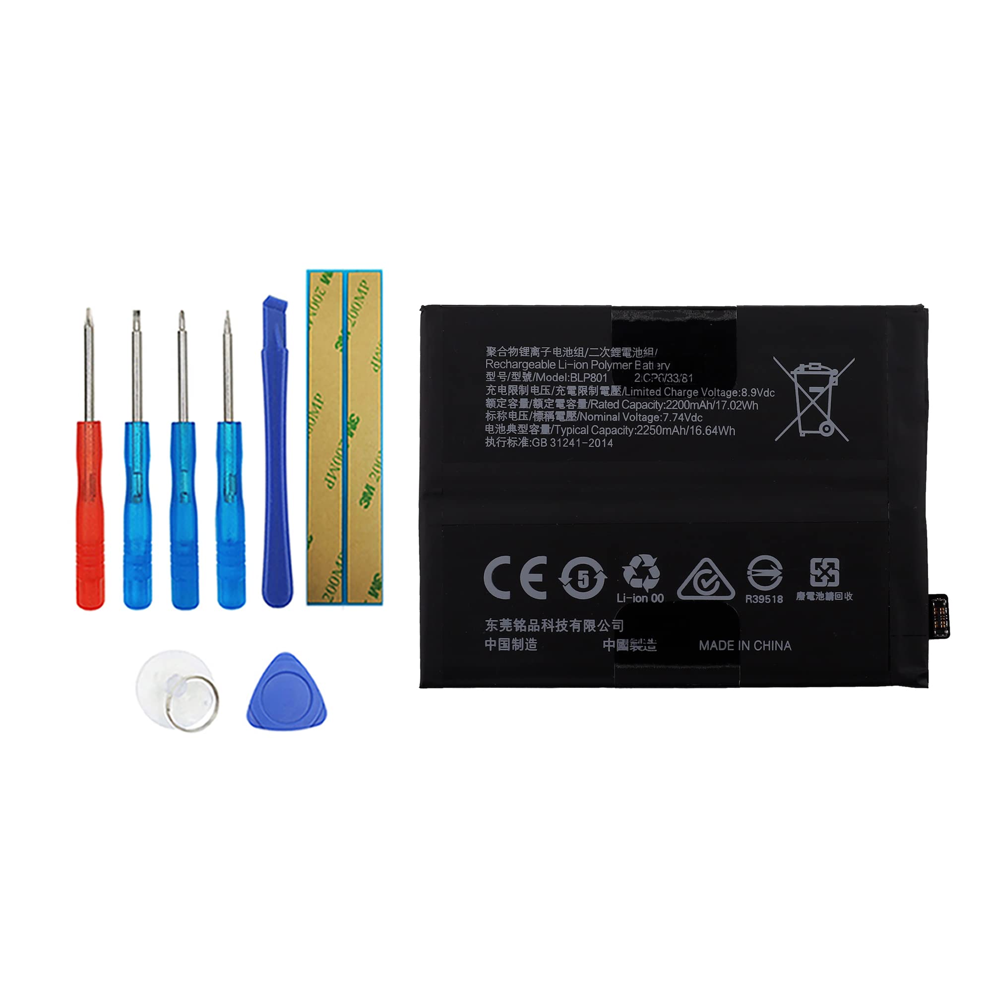 BLP801 Replacement Battery Compatible with Oneplus 8T KB2001 KB2000 KB2003 KB2005 with Toolkit